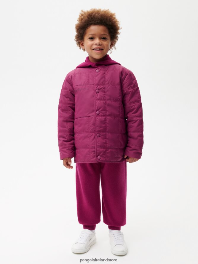 Kids Pangaia Clothes Flwrdwn Quilted Collarless Jacket TT8Z42649 Plum Purple