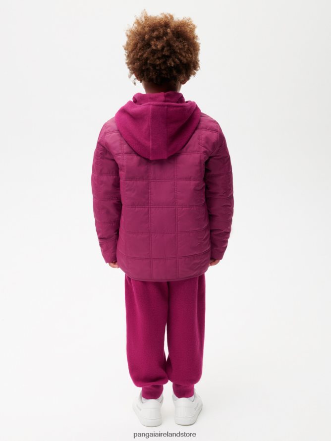 Kids Pangaia Clothes Flwrdwn Quilted Collarless Jacket TT8Z42649 Plum Purple