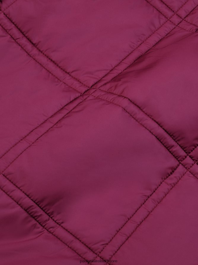 Kids Pangaia Clothes Flwrdwn Quilted Collarless Jacket TT8Z42649 Plum Purple