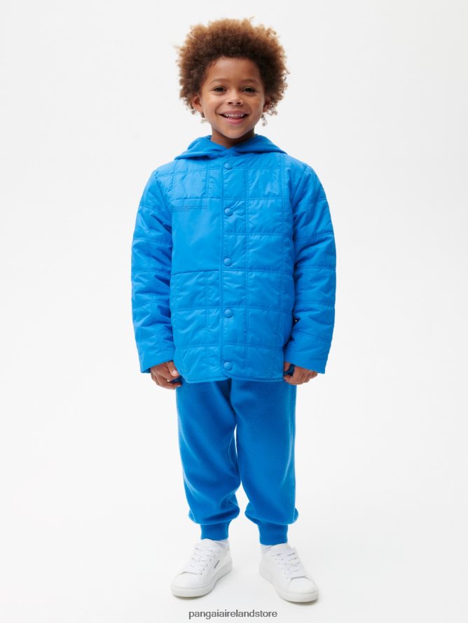 Kids Pangaia Clothes Flwrdwn Quilted Collarless Jacket TT8Z42652 Cerulean Blue
