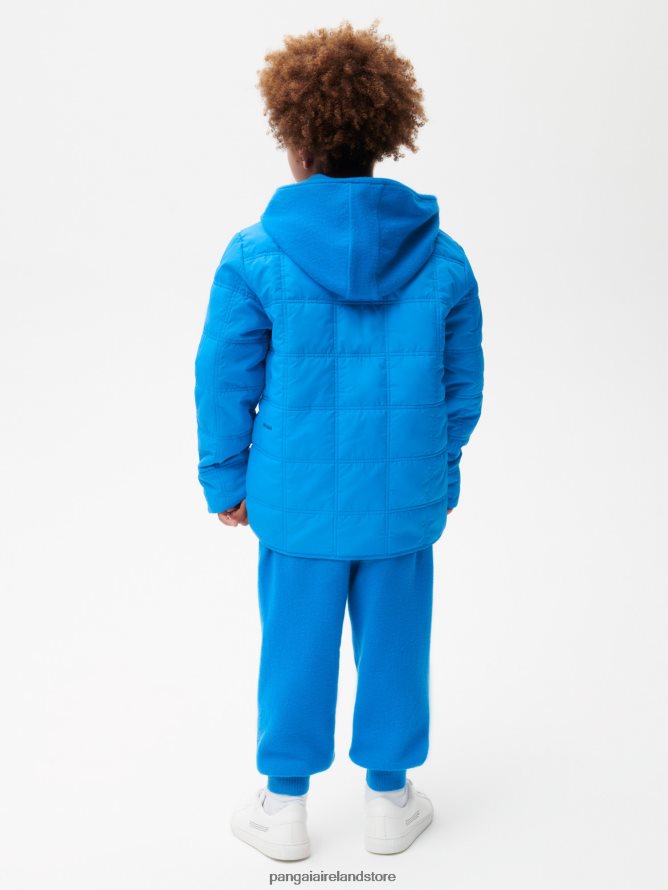 Kids Pangaia Clothes Flwrdwn Quilted Collarless Jacket TT8Z42652 Cerulean Blue