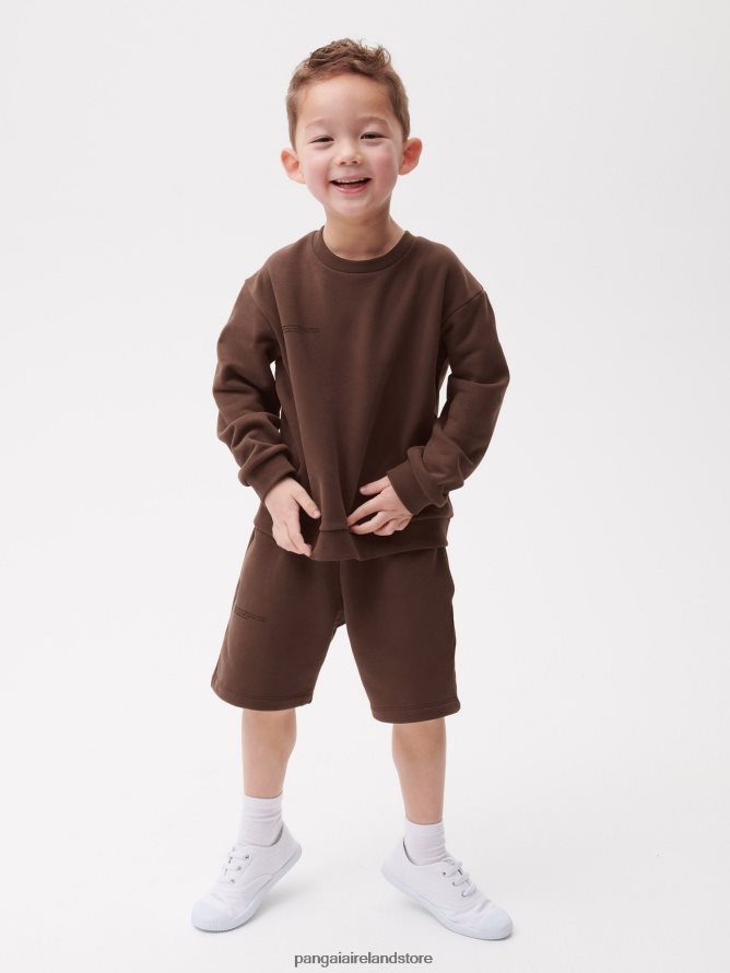 Kids Pangaia Clothes 365 Long Shorts TT8Z42624 Chestnut Brown