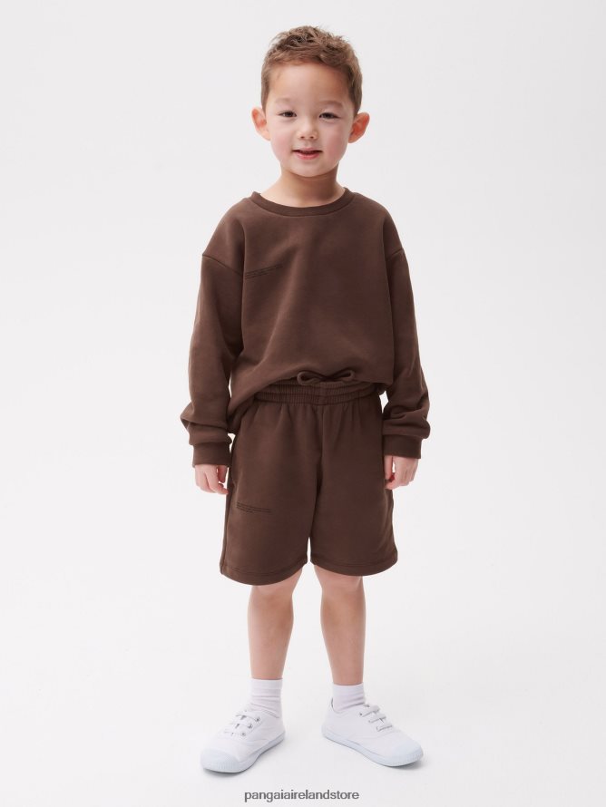 Kids Pangaia Clothes 365 Long Shorts TT8Z42624 Chestnut Brown