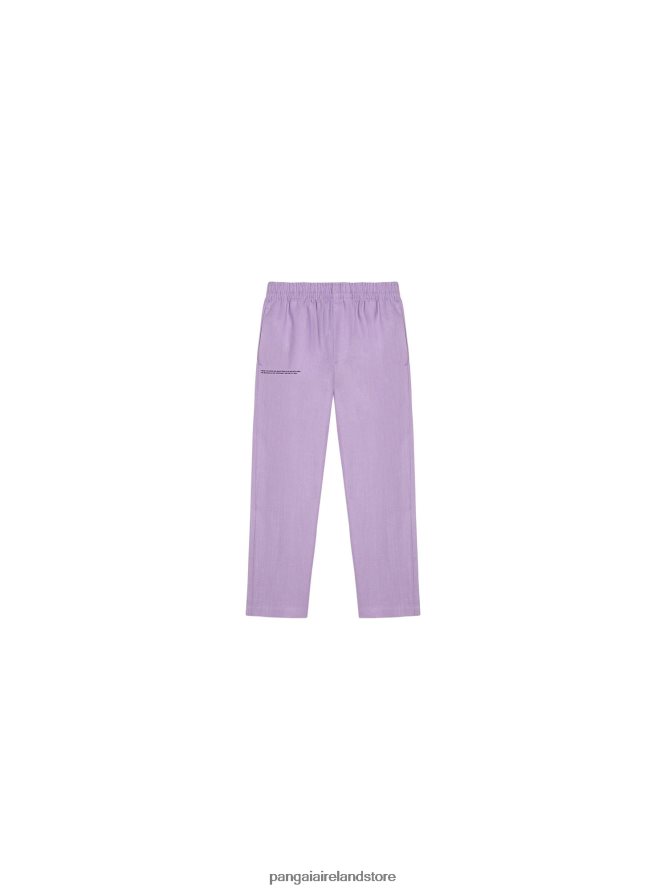 Kids Pangaia Clothes Aloe Linen Pants TT8Z42646 Orchid Purple