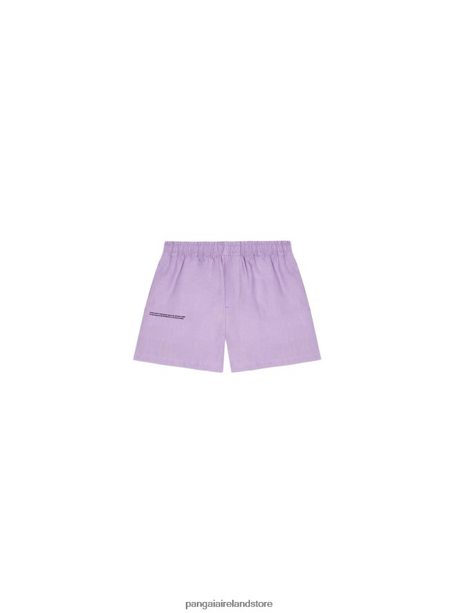 Kids Pangaia Clothes Aloe Linen Shorts TT8Z42614 Orchid Purple