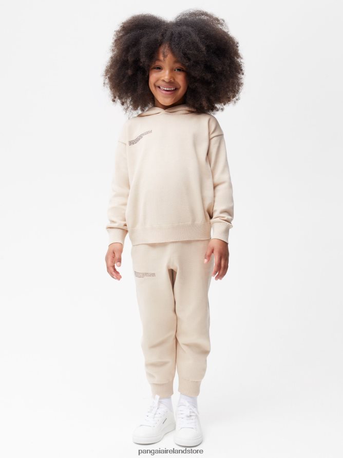Kids Pangaia Clothes Organic Cotton Knit Track Pants TT8Z42628 Sand