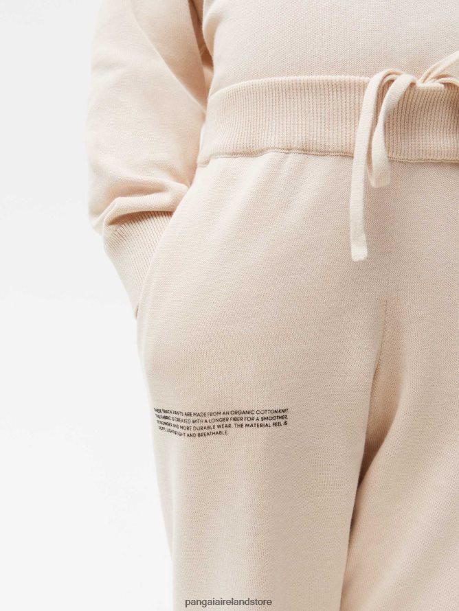 Kids Pangaia Clothes Organic Cotton Knit Track Pants TT8Z42628 Sand