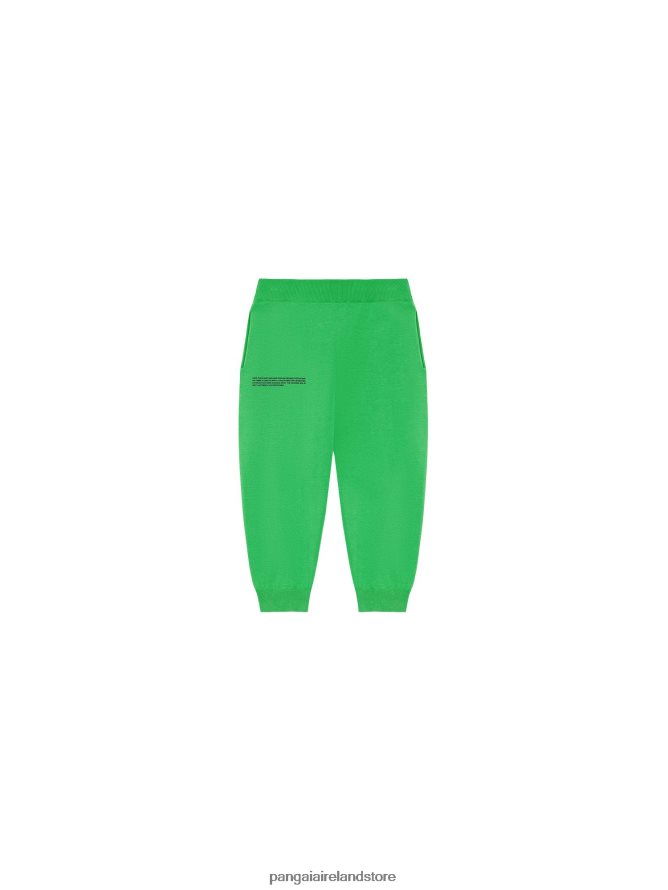 Kids Pangaia Clothes Organic Cotton Knit Track Pants TT8Z42643 Jade Green