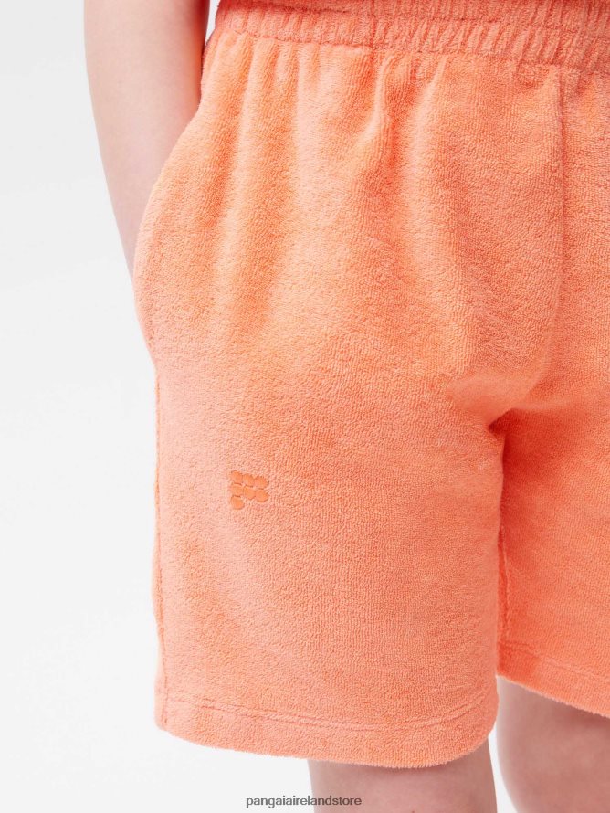 Kids Pangaia Clothes Towelling Shorts TT8Z42610 Peach Perfect