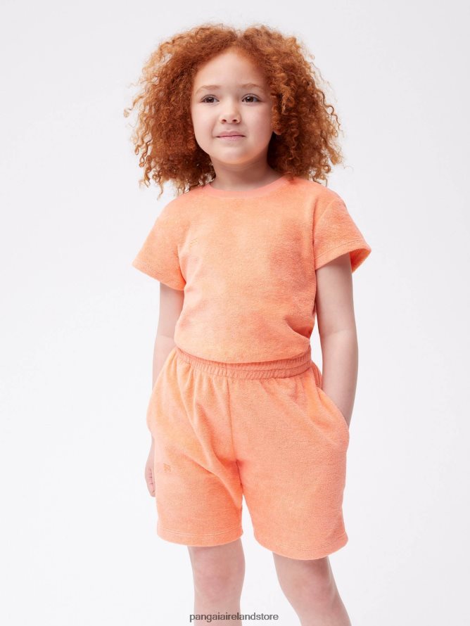 Kids Pangaia Clothes Towelling Shorts TT8Z42610 Peach Perfect