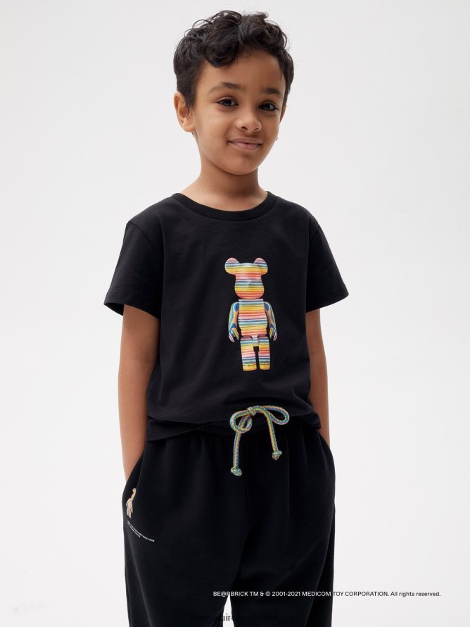 Kids Pangaia Clothes X Haroshi Be@Rbrick Track Pants TT8Z42644 Black