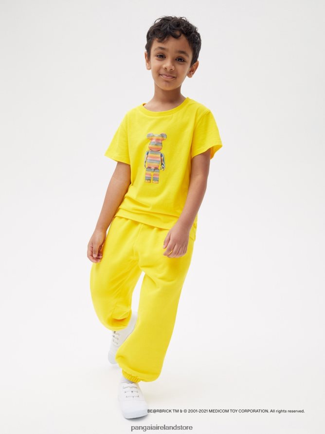 Kids Pangaia Clothes X Haroshi Be@Rbrick Track Pants TT8Z42645 Saffron Yellow