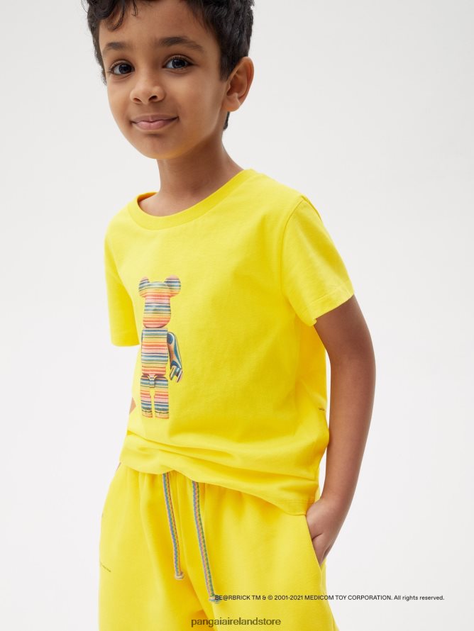 Kids Pangaia Clothes X Haroshi Be@Rbrick Track Pants TT8Z42645 Saffron Yellow