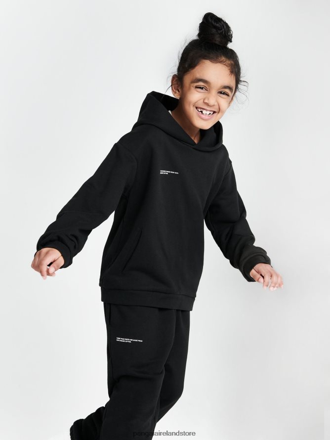 Kids Pangaia Clothes 365 Hoodie TT8Z42542 Black