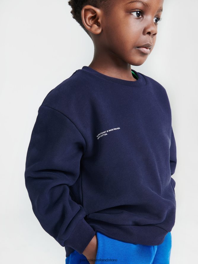 Kids Pangaia Clothes 365 Sweatshirt TT8Z42576 Navy Blue