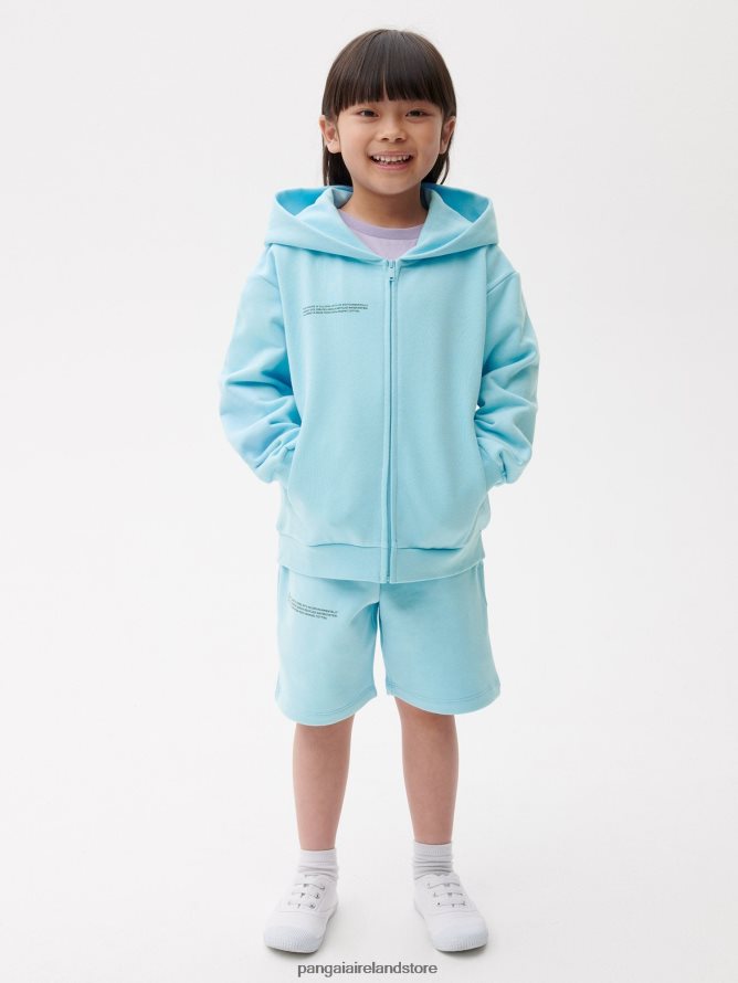 Kids Pangaia Clothes 365 Zipped Hoodie TT8Z42552 Celestial Blue