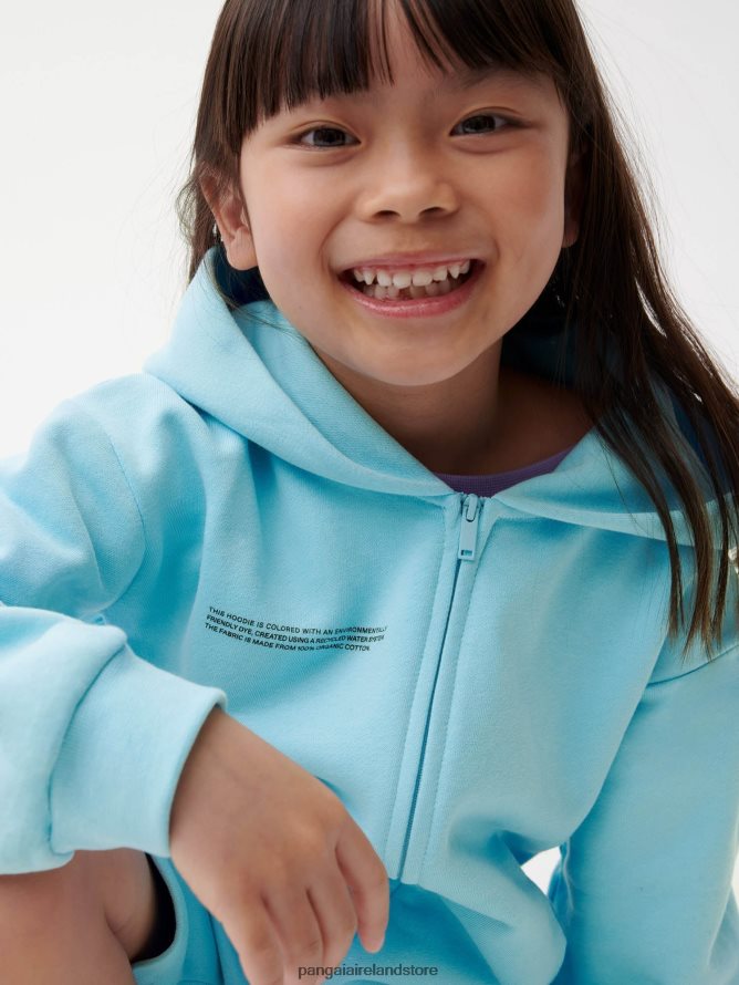 Kids Pangaia Clothes 365 Zipped Hoodie TT8Z42552 Celestial Blue