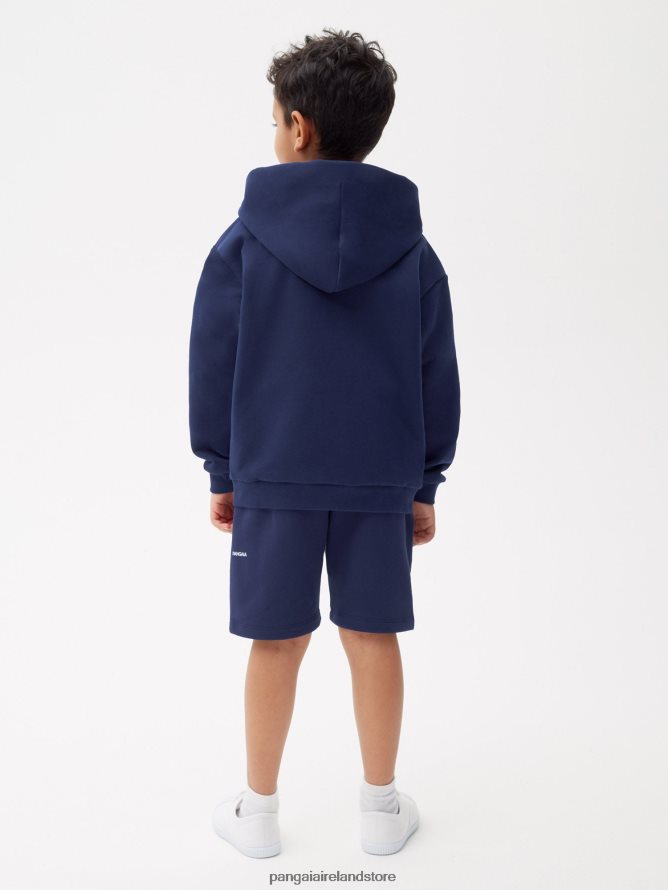 Kids Pangaia Clothes 365 Zipped Hoodie TT8Z42560 Navy Blue