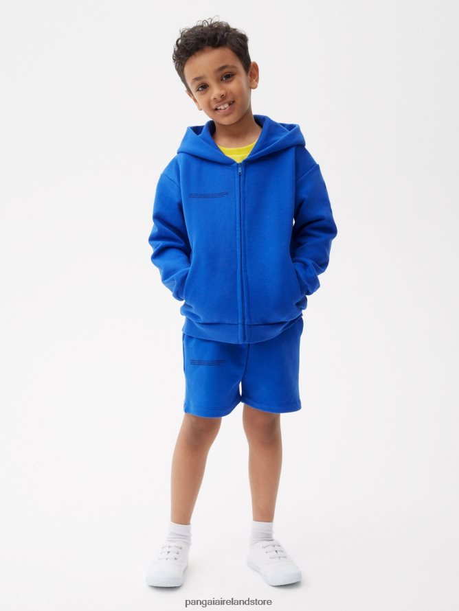 Kids Pangaia Clothes 365 Zipped Hoodie TT8Z42561 Cobalt Blue