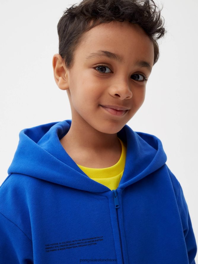Kids Pangaia Clothes 365 Zipped Hoodie TT8Z42561 Cobalt Blue