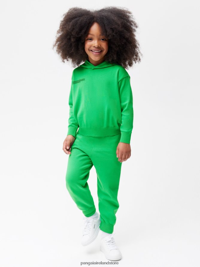 Kids Pangaia Clothes Organic Cotton Knit Hoodie TT8Z42541 Jade Green
