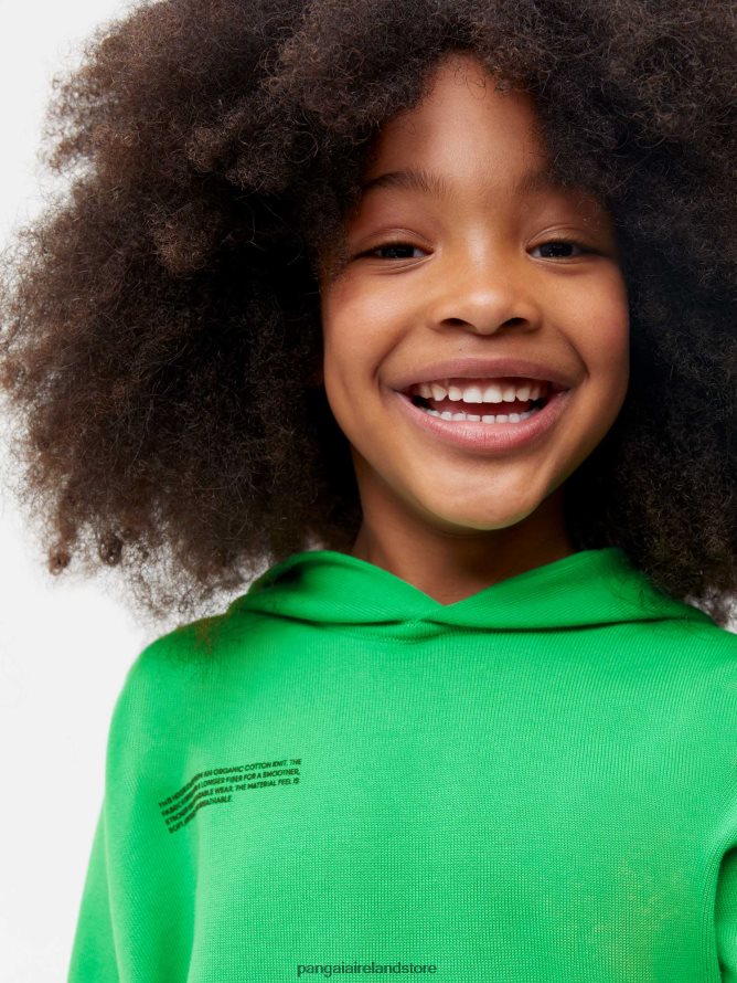 Kids Pangaia Clothes Organic Cotton Knit Hoodie TT8Z42541 Jade Green