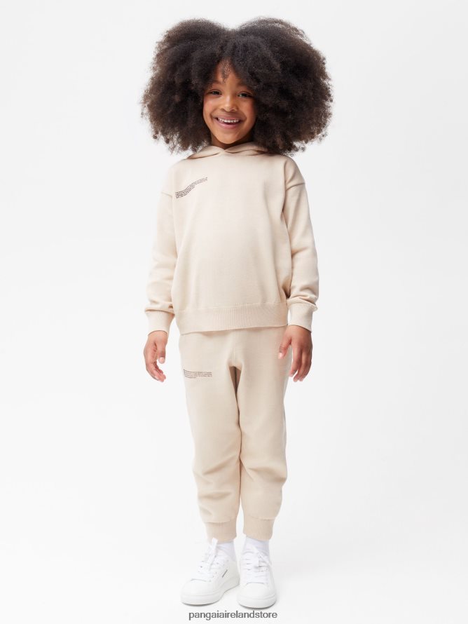 Kids Pangaia Clothes Organic Cotton Knit Hoodie TT8Z42559 Sand