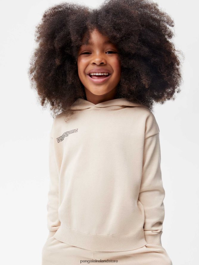 Kids Pangaia Clothes Organic Cotton Knit Hoodie TT8Z42559 Sand