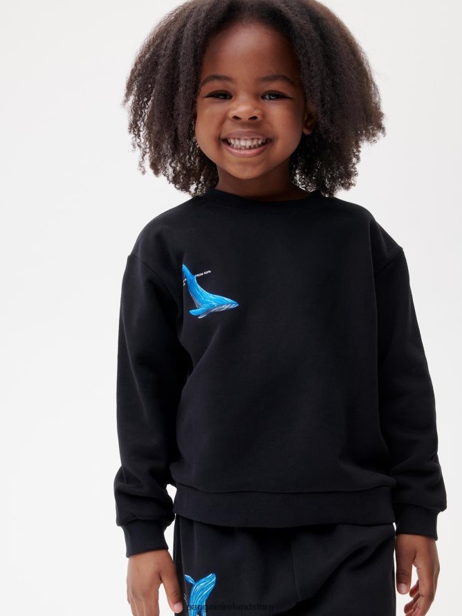 Kids Pangaia Clothes Wahp Sweatshirt TT8Z42568 Black