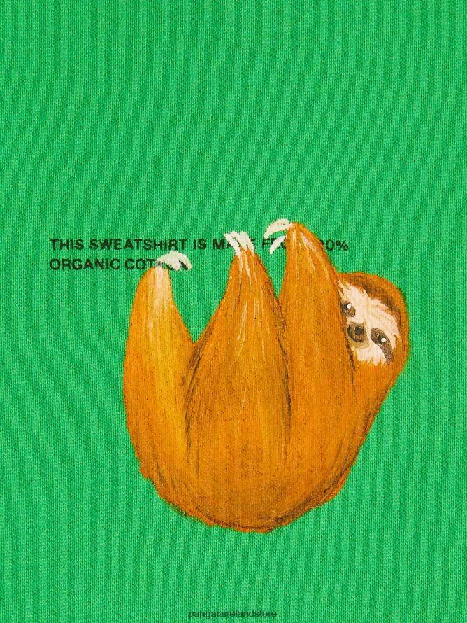 Kids Pangaia Clothes Wahp Sweatshirt TT8Z42572 Jade Green