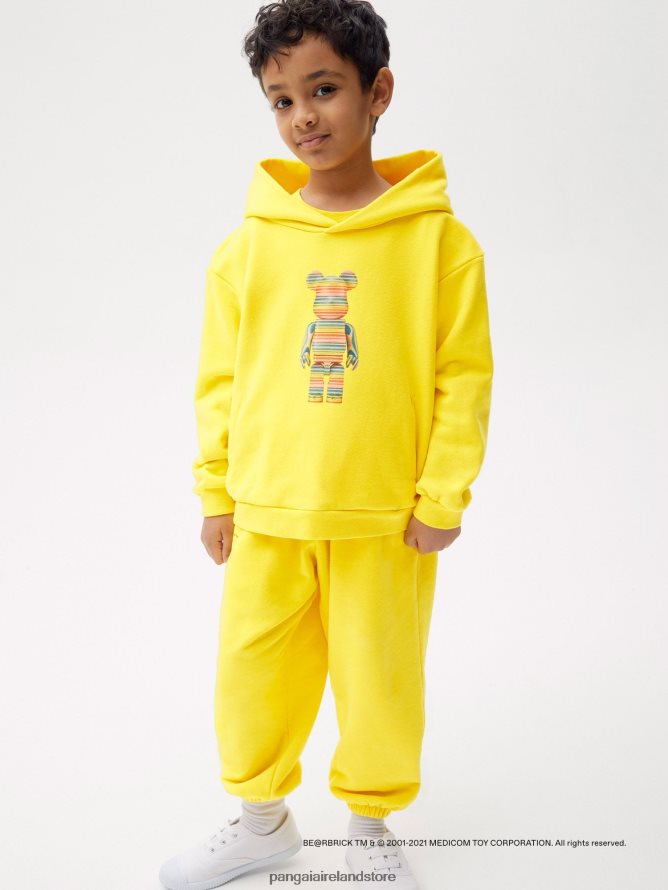 Kids Pangaia Clothes X Haroshi Be@Rbrick Hoodie TT8Z42562 Saffron Yellow