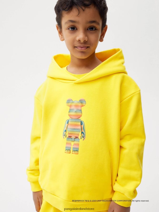 Kids Pangaia Clothes X Haroshi Be@Rbrick Hoodie TT8Z42562 Saffron Yellow