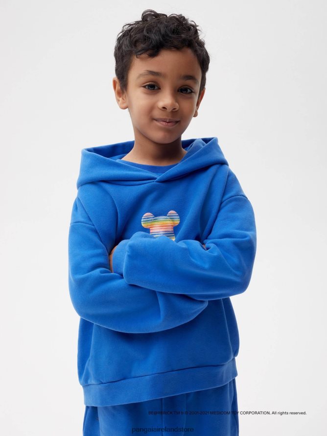 Kids Pangaia Clothes X Haroshi Be@Rbrick Hoodie TT8Z42563 Cobalt Blue