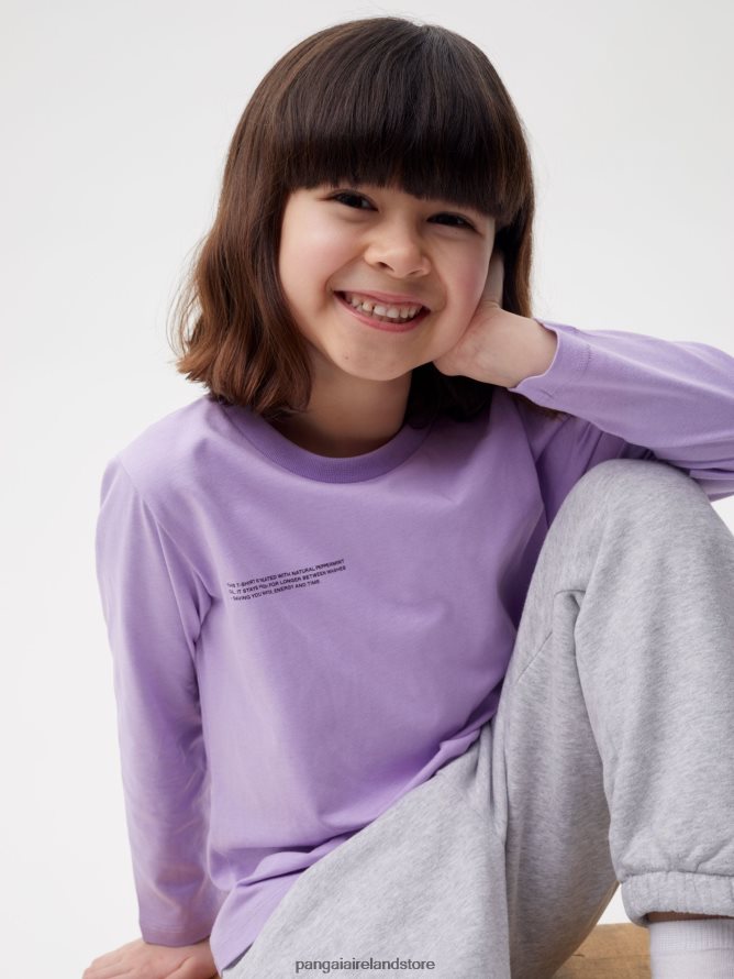 Kids Pangaia Clothes 365 Long Sleeve T-Shirt TT8Z42597 Orchid Purple