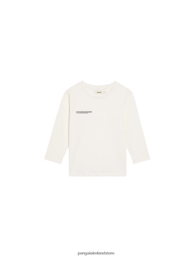 Kids Pangaia Clothes 365 Long Sleeve T-Shirt TT8Z42598 Off-White