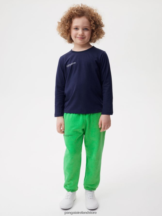 Kids Pangaia Clothes 365 Long Sleeve T-Shirt TT8Z42599 Navy Blue