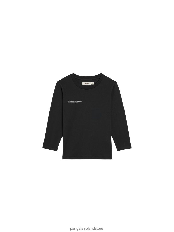 Kids Pangaia Clothes 365 Long Sleeve T-Shirt TT8Z42601 Black