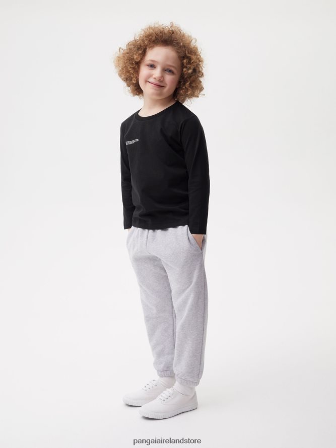 Kids Pangaia Clothes 365 Long Sleeve T-Shirt TT8Z42601 Black