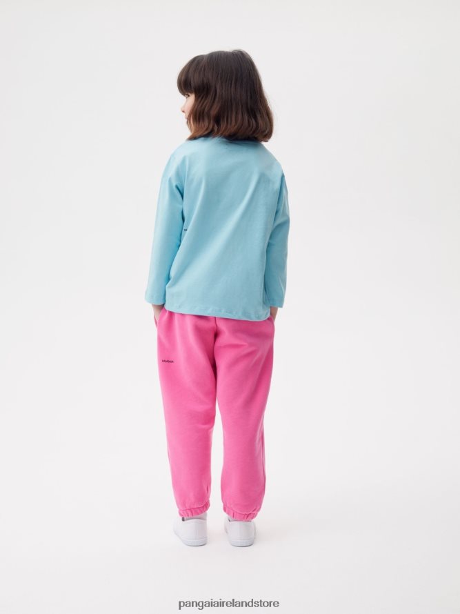 Kids Pangaia Clothes 365 Long Sleeve T-Shirt TT8Z42604 Celestial Blue