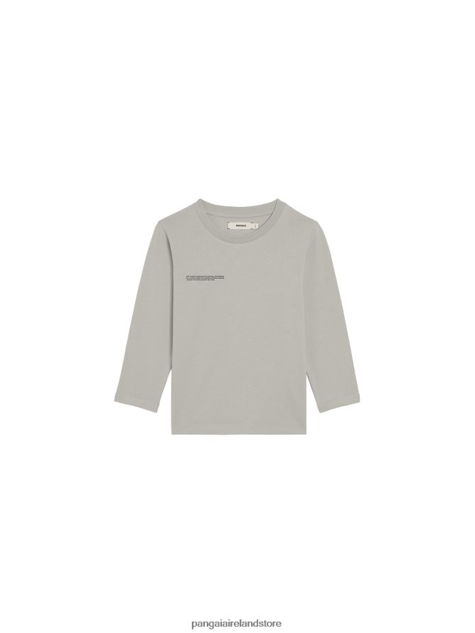 Kids Pangaia Clothes 365 Long Sleeve T-Shirt TT8Z42605 Stone