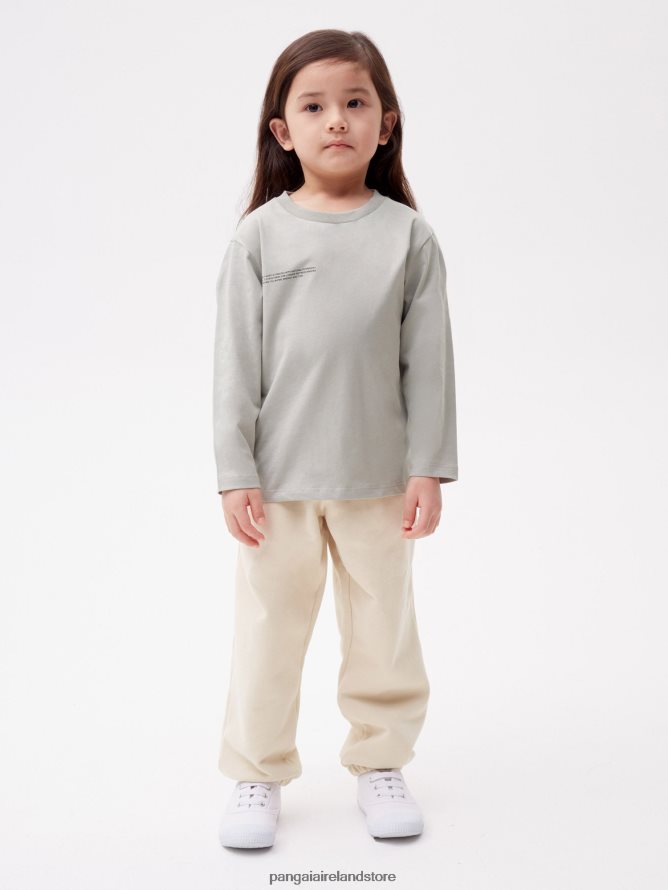 Kids Pangaia Clothes 365 Long Sleeve T-Shirt TT8Z42605 Stone