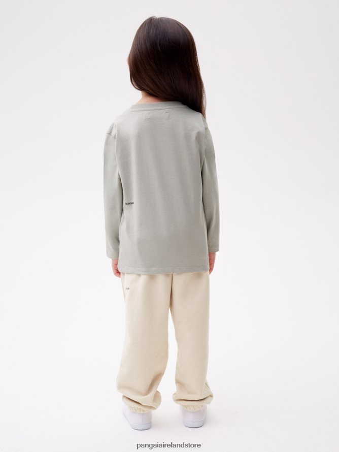 Kids Pangaia Clothes 365 Long Sleeve T-Shirt TT8Z42605 Stone