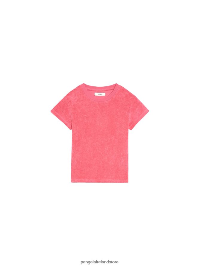 Kids Pangaia Clothes Towelling T-Shirt TT8Z42589 Lotus Pink