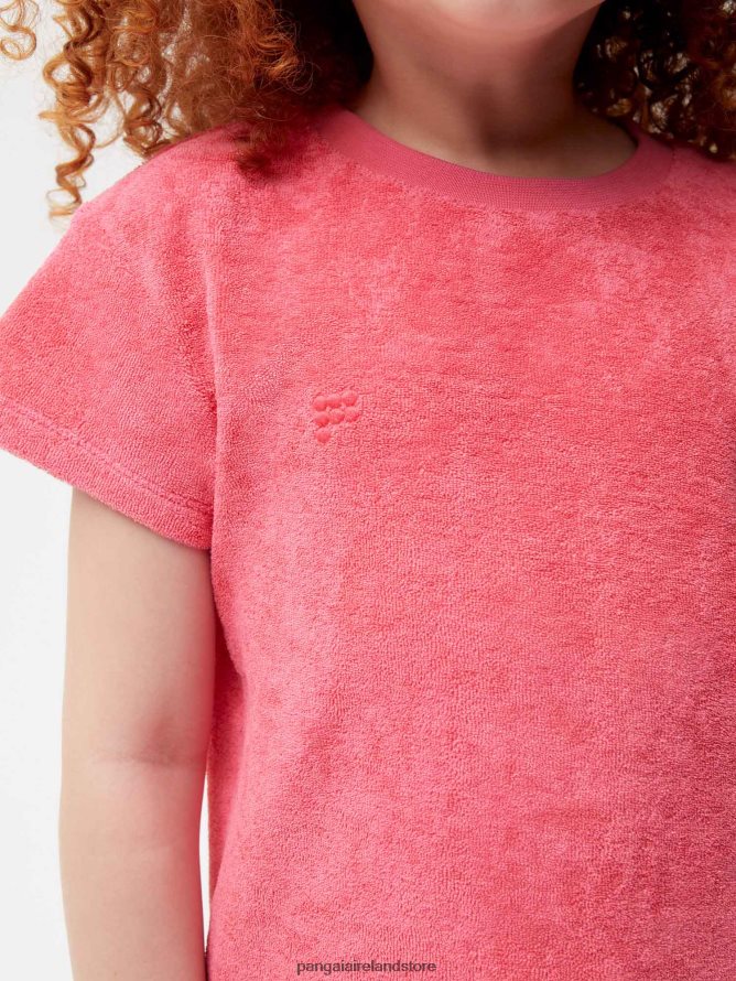 Kids Pangaia Clothes Towelling T-Shirt TT8Z42589 Lotus Pink