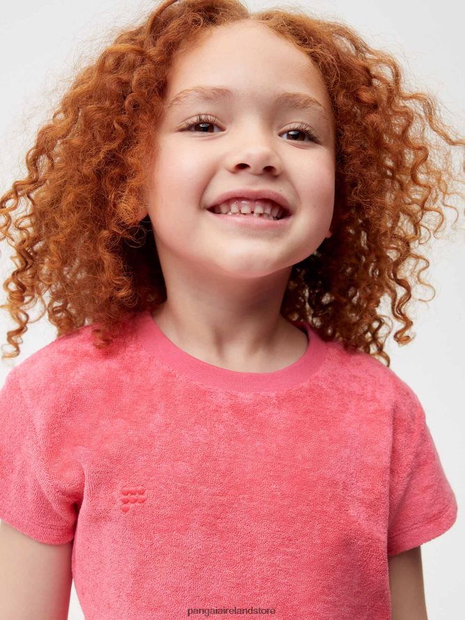 Kids Pangaia Clothes Towelling T-Shirt TT8Z42589 Lotus Pink