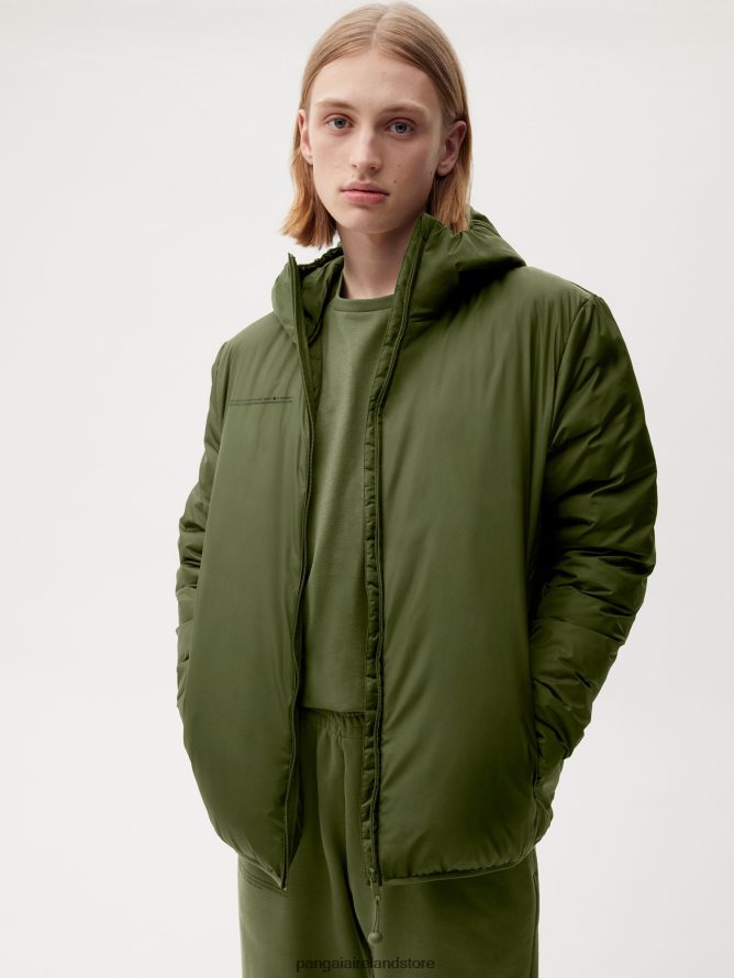 Men Pangaia Clothes Flwrdwn Lite Puffer Jacket TT8Z42534 Rosemary Green