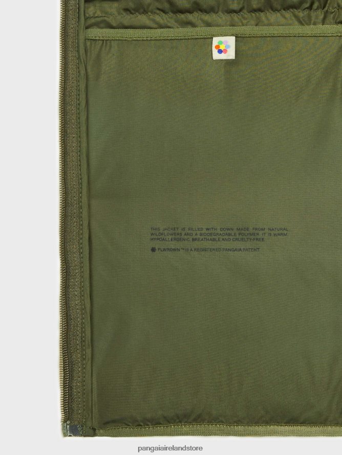 Men Pangaia Clothes Flwrdwn Lite Puffer Jacket TT8Z42534 Rosemary Green