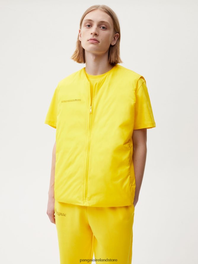 Men Pangaia Clothes Flwrdwn Lite Puffer Vest TT8Z42535 Saffron Yellow