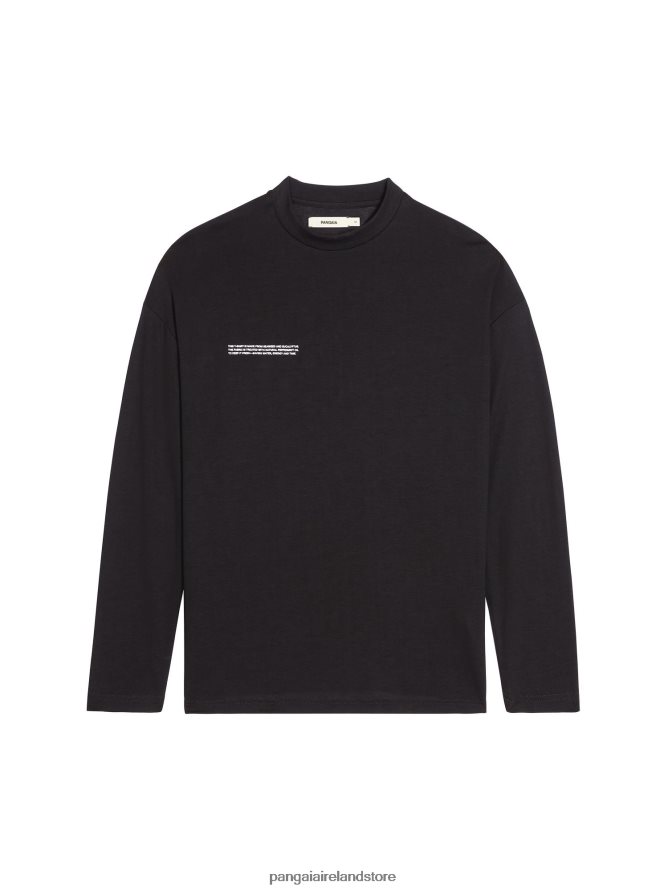 Men Pangaia Clothes C-Fiber Pure Long Sleeve T-Shirt TT8Z42517 Black