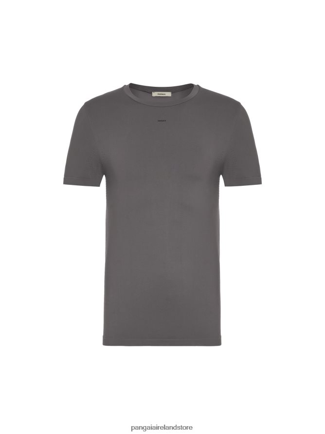 Men Pangaia Clothes Motion Mesh T-Shirt TT8Z42519 Volcanic Grey